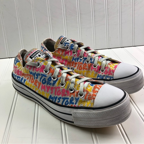 Converse Chuck Taylors Women’s My Story Low Platform Sneakers Sz 9 - Picture 1 of 11